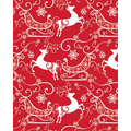 Gift Wrap (24"x100') SLEIGH RIDE